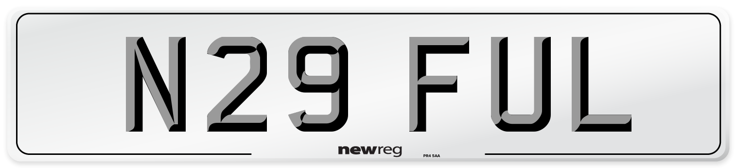 N29 FUL Number Plate from New Reg